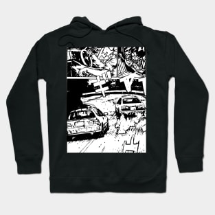 JDM Japanese Drift Racer Drifting Car Anime Manga Eurobeat Intensifies Aesthetic #6 Hoodie